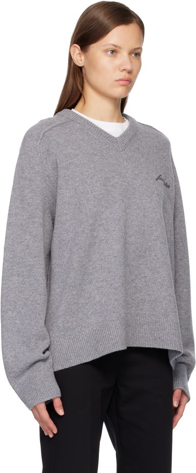 Wool V-Neck Sweater, 1