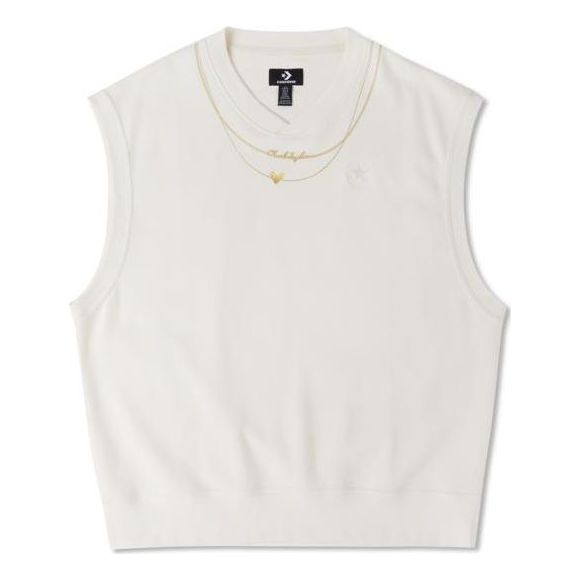 Пуловер Converse Radiating Love Vest Бяло | 10025499-A02