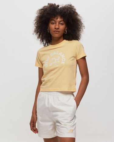Тениска New Balance Bloomy Short Sleeve Boxy Tee Жълто | WT31554-RAW, 1
