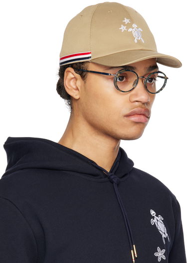 Шапка с козирка Thom Browne Classic Embroidered Six Panel Cap Бежово | MHC328E-E0932, 0