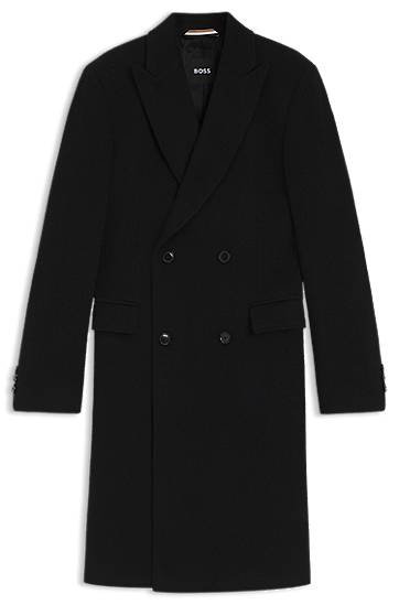 Палта BOSS Double-breasted coat in an alpaca blend Черно | 50551135, 0