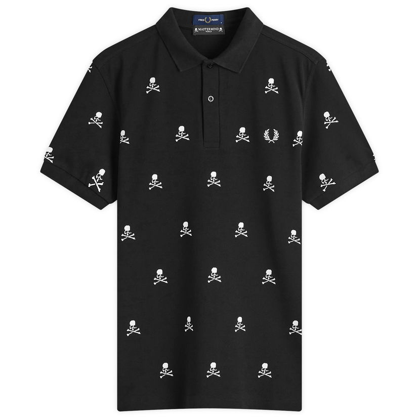 Поло тениска Fred Perry Skull Polo Shirt Black Черно | SM8176-BLK