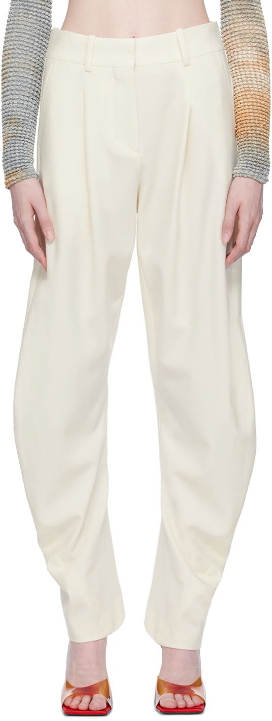 Панталони Off-White Banana Trousers Бяло | OWCO004S23FAB0020404