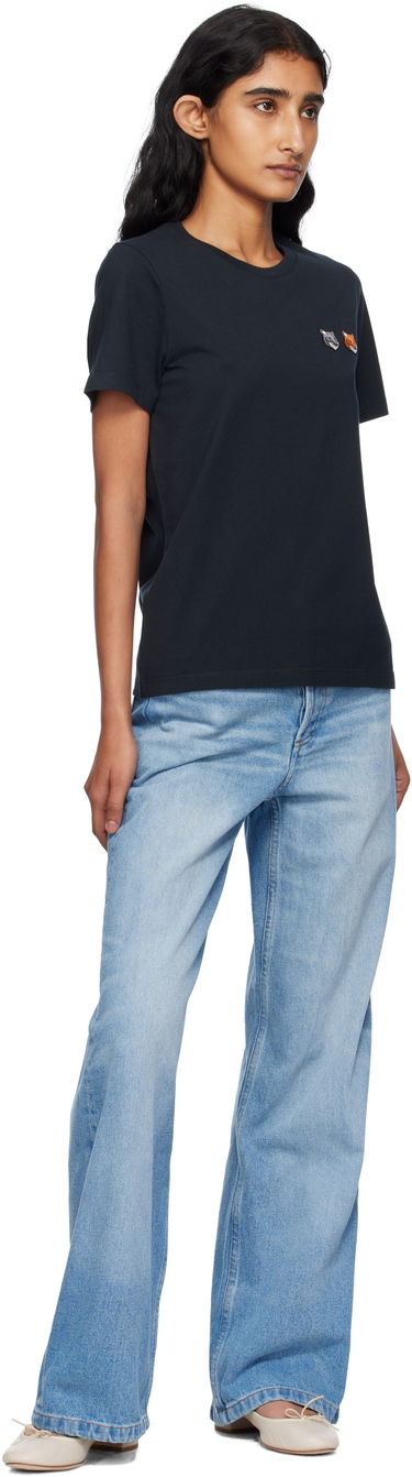 Тениска MAISON KITSUNÉ Maison Kitsuné Double Fox Head T-Shirt Черно | OW011CFKJ0008, 3
