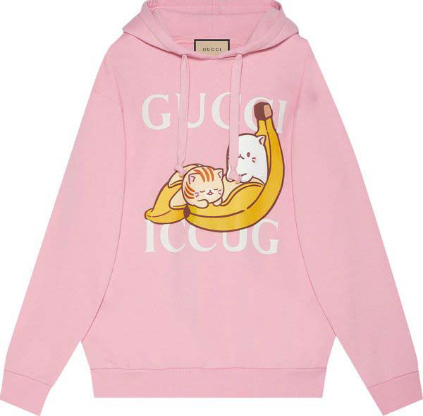 Суитчър Gucci Bananya x Hoodie Pink Розово | 615061 XJDL5 5904