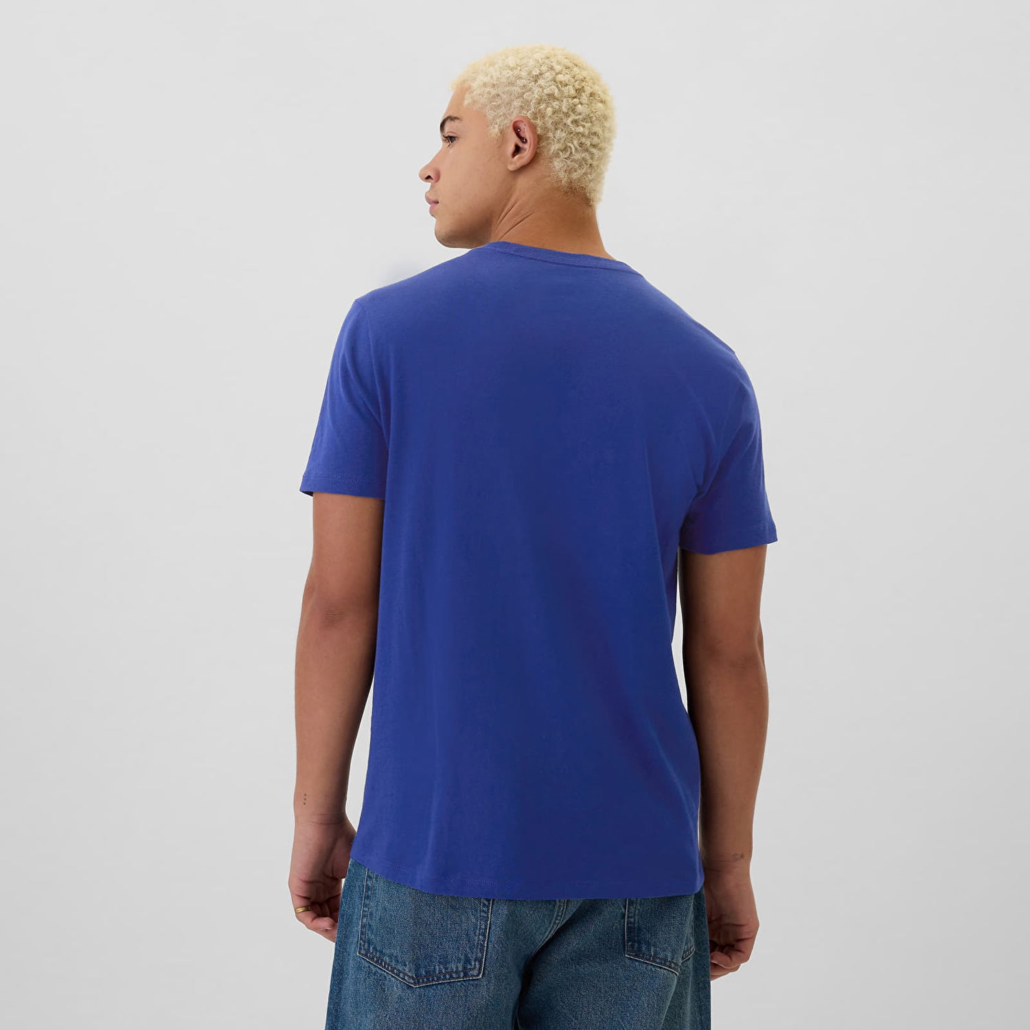 Тениска GAP T-shirt Logo Tee Bellwether Blue S Тъмно синьо | 542172-01, 1