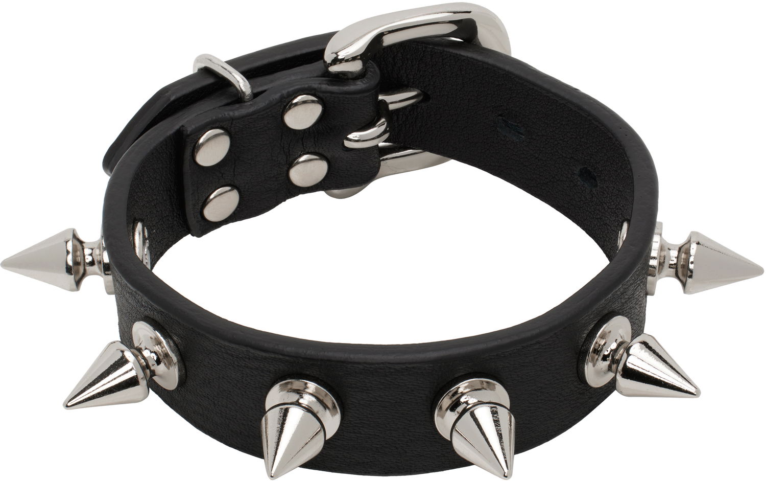 Гривна UNDERCOVER UNDERCOVER Spike Leather Bracelet Черно | UP1E4A02, 0