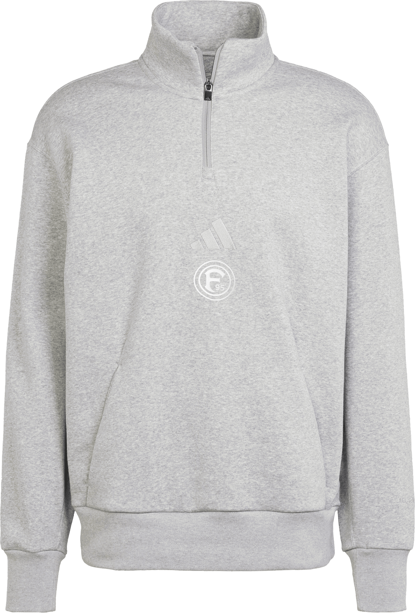 Суитчър adidas Originals Fortuna Düsseldorf Half-Zip Sweatshirt Сиво | 6f95ji6384, 1