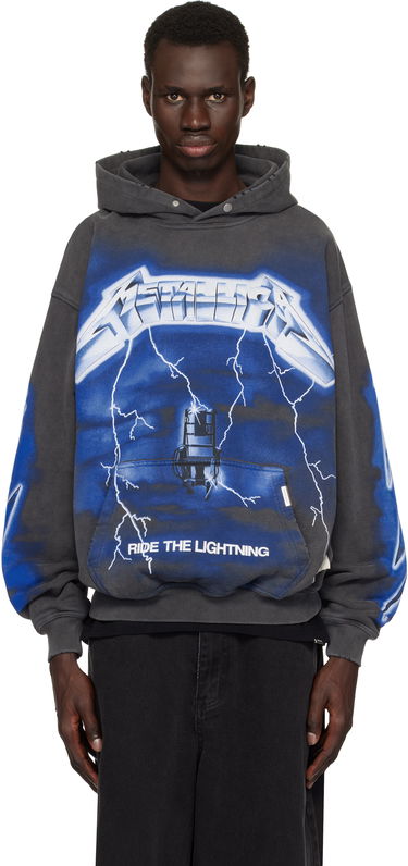 Суитчър Represent Clo Represent 'Metallica Ride The Lightning' Hoodie Сиво | MLM4372, 0