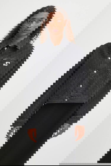 Яке Carhartt WIP Rylan Transitional Oversize Cropped Pinstripe Denim Jacket Черно | I035571.32I06, 0