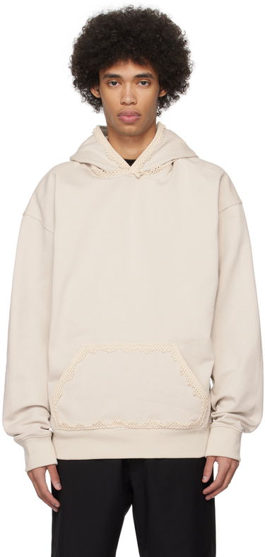 Суитчър HELIOT EMIL Spherical Lace Detail Hoodie Бежово | PRESS24_M_08_061_ST18, 0