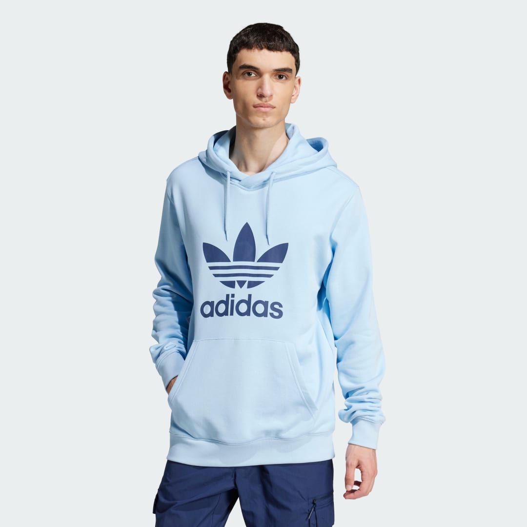 Суитчър adidas Performance Adicolor Classics Trefoil Hoodie Синьо | JN7012, 0