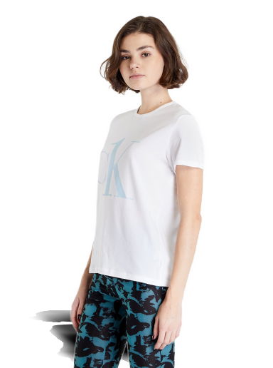 Тениска CALVIN KLEIN T-Shirt Ck1 Sleep Crew Neck Бяло | QS6436E 6O9