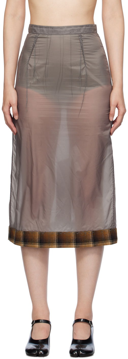 Пола Maison Margiela Trim Midi Skirt Сиво | S51ME0013 S54847, 0