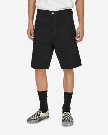 Панталони и дънки Carhartt WIP Single Knee Short black Rinsed Зелено | I027942_89_02, 0