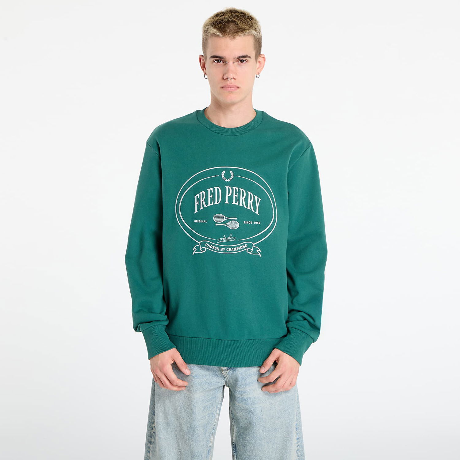 Суитчър Fred Perry Fred Perry Chosen By Champions Sweatshirt Зелено | M1605 Z18, 0