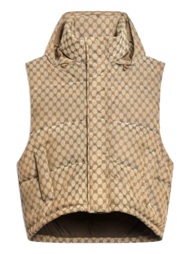 Жилетка Gucci Balenciaga x The Hacker Project Hacker Cocoon Puffer Vest Beige Бежово | 681886TLO539585