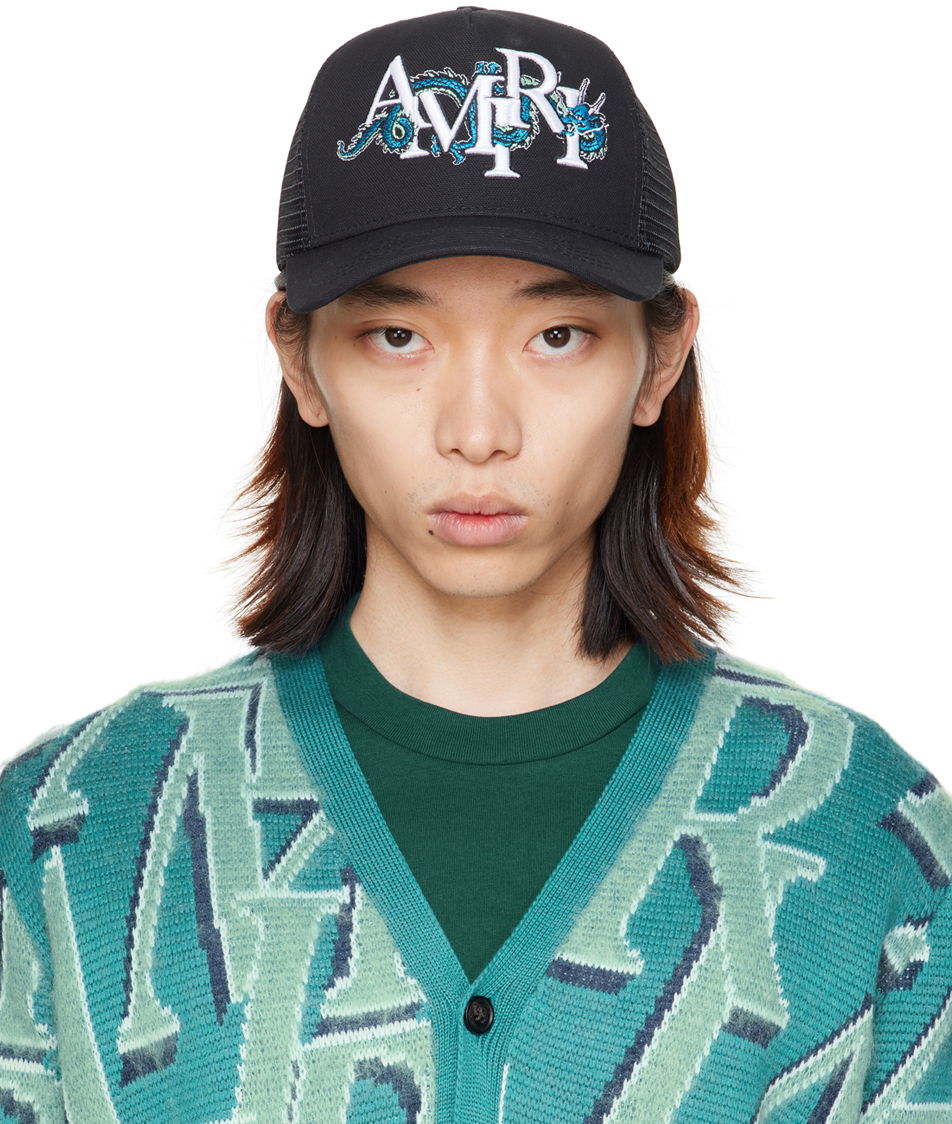 Шапка с козирка AMIRI Dragon Trucker Cap Черно | PS24MAH034, 0