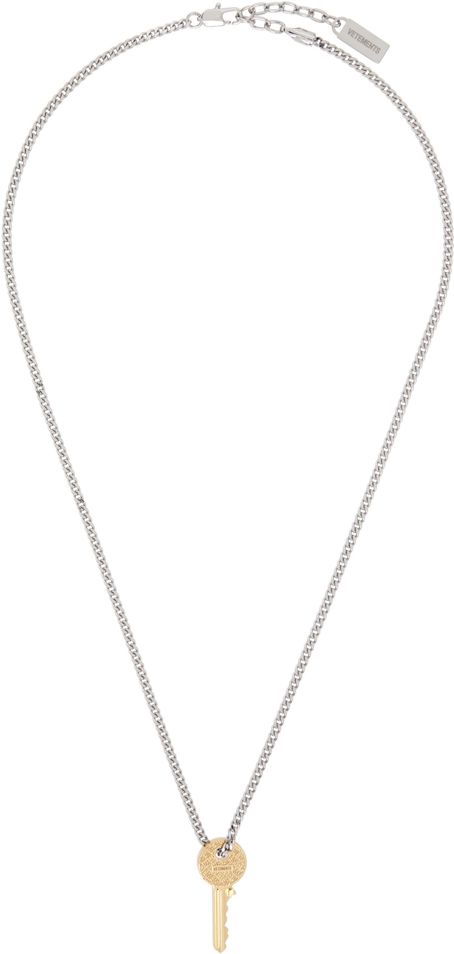 Колие VETEMENTS Vetements Silver-Tone & Gold-Tone Key Pendant Necklace Металик | UH76NE760GS, 0