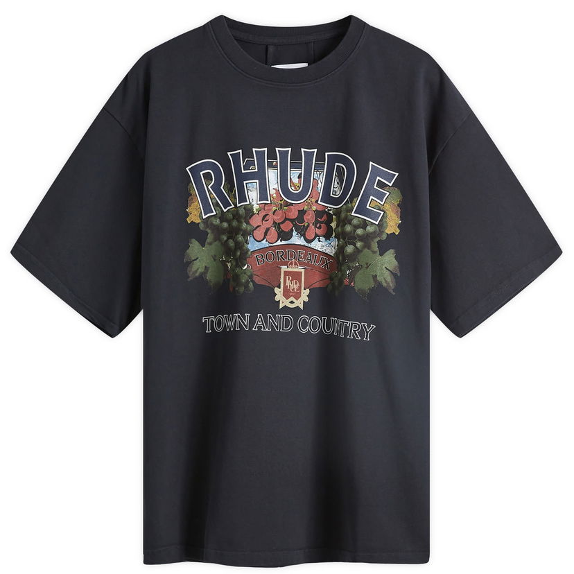 Тениска Rhude Town and Country Graphic T-Shirt Черно | RHFW24TT070122306