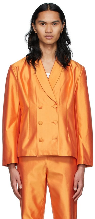 Яке ERL Exclusive Silk Double-Breasted Blazer Оранжево
 | ERL04J001, 0