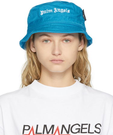 Шапка Palm Angels Palm Angels Logo Bucket Hat Синьо | PWLA005F21FAB0024501, 0