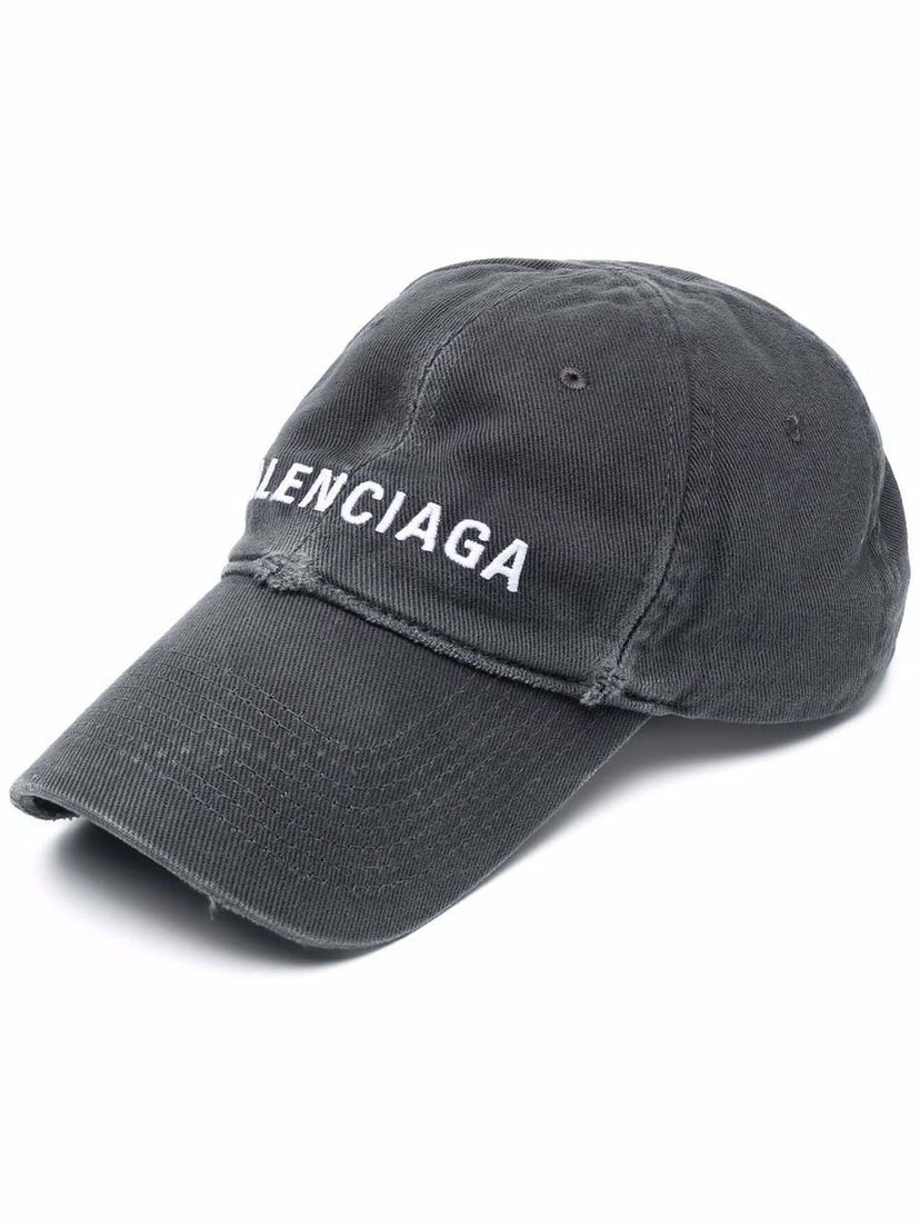 Шапка с козирка Balenciaga Washed Out Baseball Cap Dark Grey Сиво | 673319410B21177