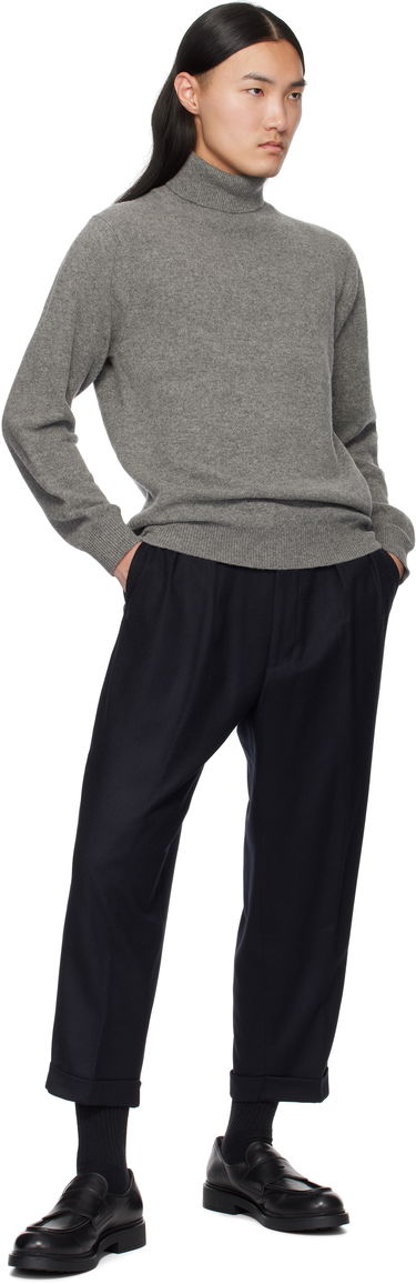 Панталони BEAMS Beams Plus 2 Pleats Flannel Tapered Trousers Тъмно синьо | 38230113277, 3