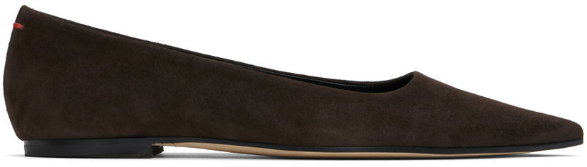 Pокля Aeyde Aeyde Cassy Suede Ballerina Flats Кафяво | A11-FL-SNDP8 FL130-FW24-953-017