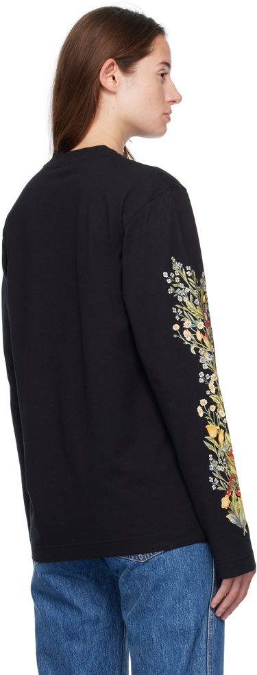 Тениска Burberry Burberry Forest Print Long-Sleeve T-Shirt Черно | 8115847, 2