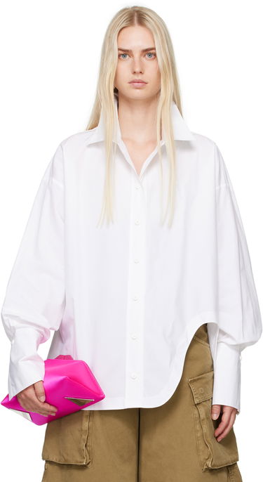 Риза The Attico The Attico Diana Asymmetric Shirt Бяло | 227WCH04 C052, 0
