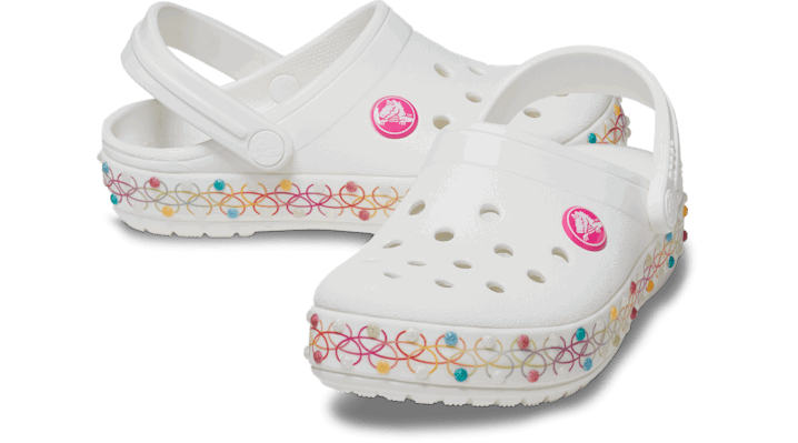 Кецове и обувки Crocs Crocband™ Necklace Band Бяло | 208270-94S, 1