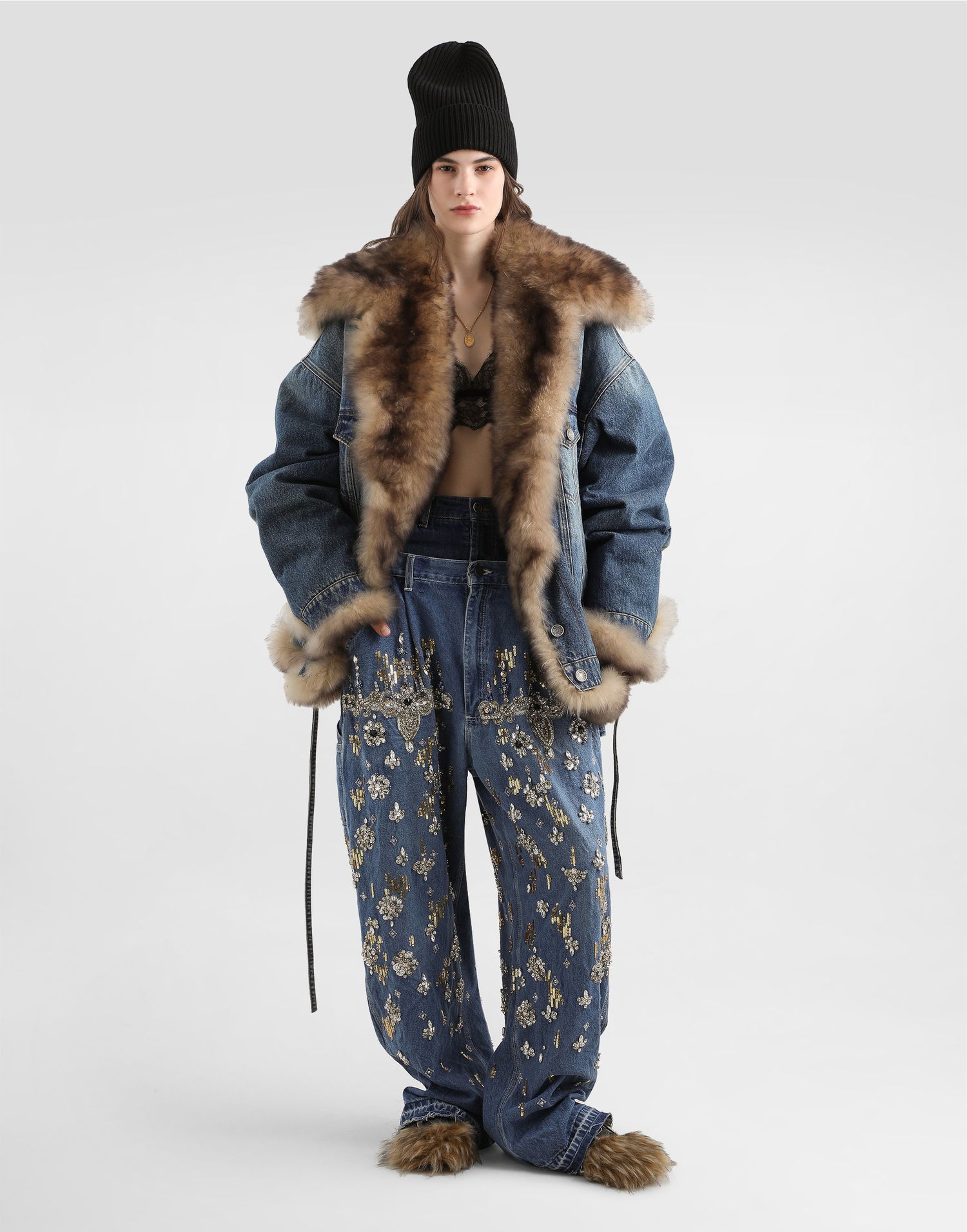 Дънки Dolce & Gabbana Dolce & Gabbana 5-pocket Embroidered Jeans Синьо | FTDF9ZG8OG1S9001, 1