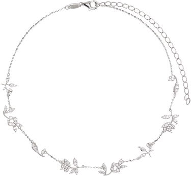 Колие SHUSHU/TONG YVMIN Edition Floral Zircon Choker Металик | 25631SLV00NN, 0