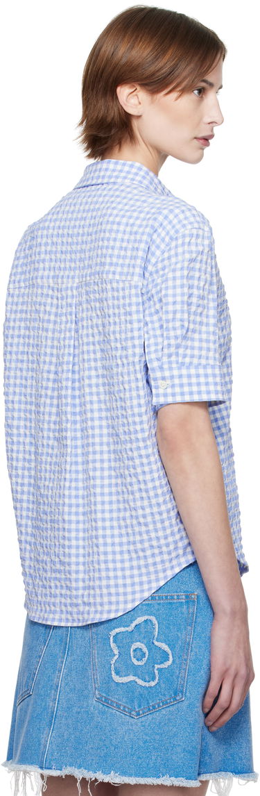Риза Marni Marni Seersucker Checked Shirt Синьо | CAMA0623S0 UTN929, 2