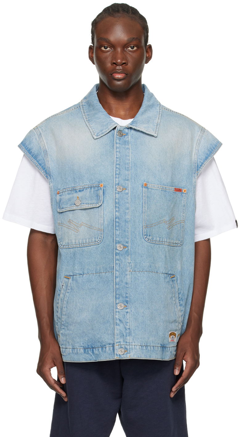 Жилетка Martine Rose Faded Denim Vest Синьо | MRSS24-236, 0