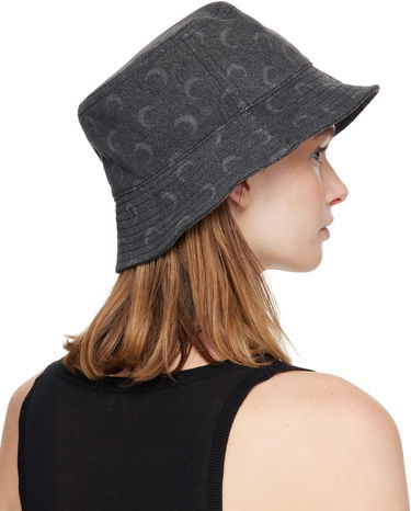 Шапка Marine Serre Marine Serre Moon Laser Denim Bucket Hat Черно | UHG030ACDEN0006, 2