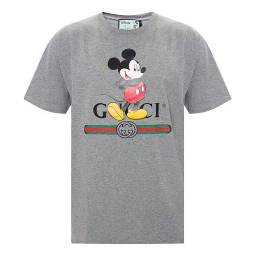 Тениска Gucci Disney x  Mickey Mouse Print T-Shirt Сиво | 565806-XJB67-1093, 0