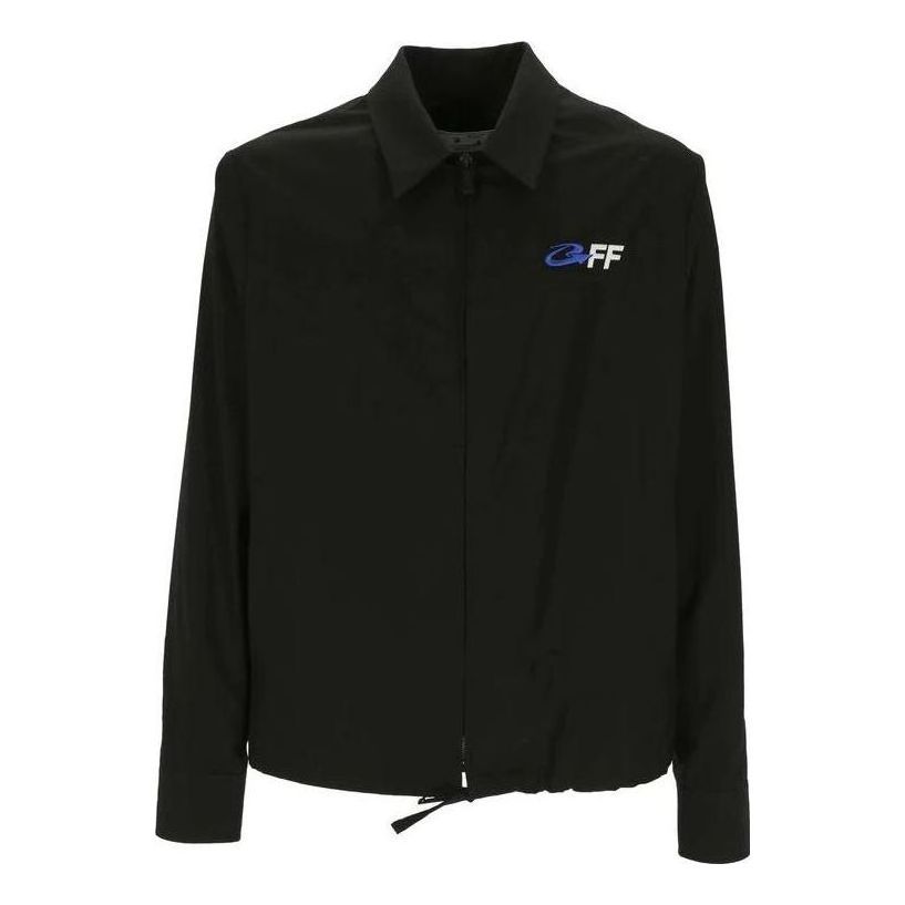 Ветровка Off-White Exact Opp Zip Hybrid Shirt Jacket Черно | OMGE008S23FAB0031001, 0