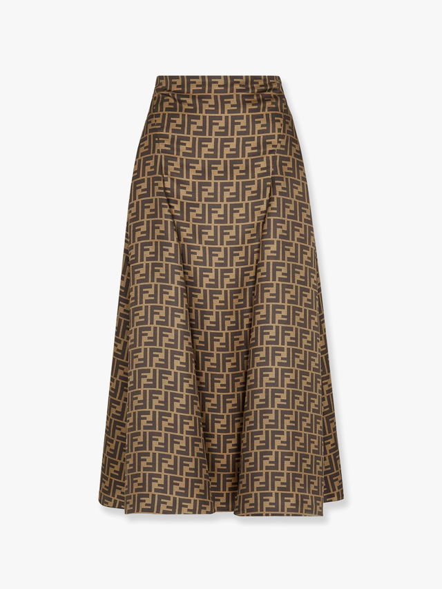 Fendi FF Vertigo A-Line Midi Skirt