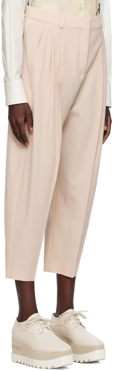 Панталони Stella McCartney Stella McCartney Pleated Cropped Trousers Розово | 5919643CU704, 1