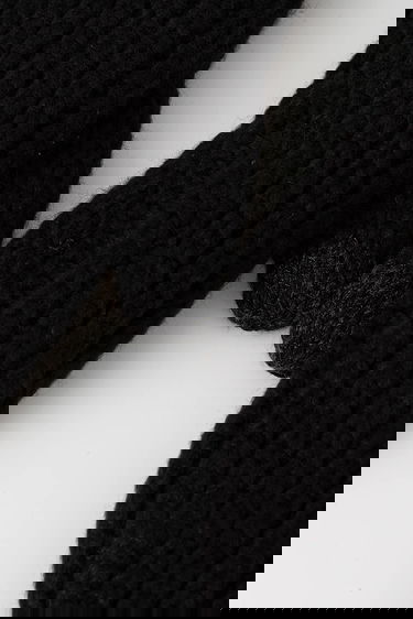 Ръкавици UGG Chunky Ribbed Wool Blend Mittens Черно | 101022, 1