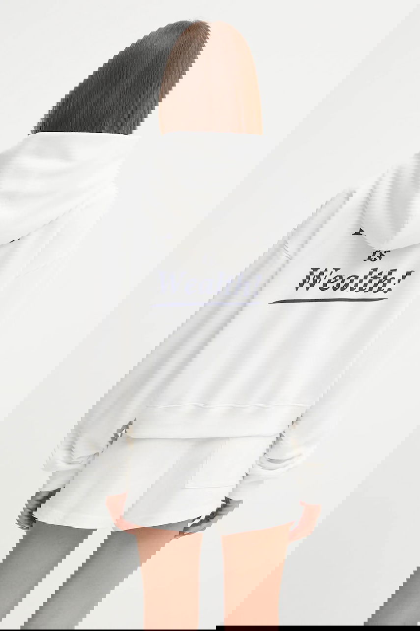 Суитчър Sporty & Rich Sporty & Rich Health Is Wealth Soft Cropped Hoodie Бяло | ST085625006WH01, 0
