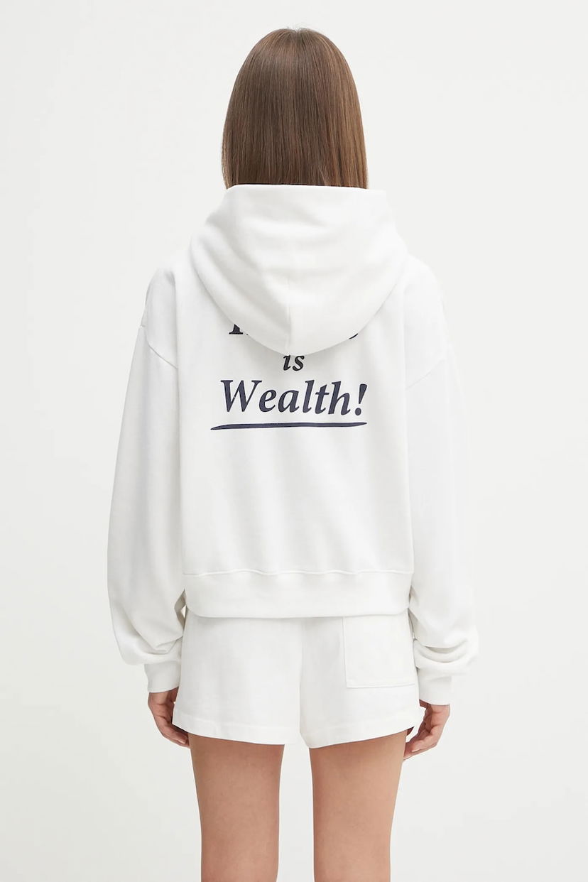 Суитчър Sporty & Rich Sporty & Rich Health Is Wealth Soft Cropped Hoodie Бяло | ST085625006WH01