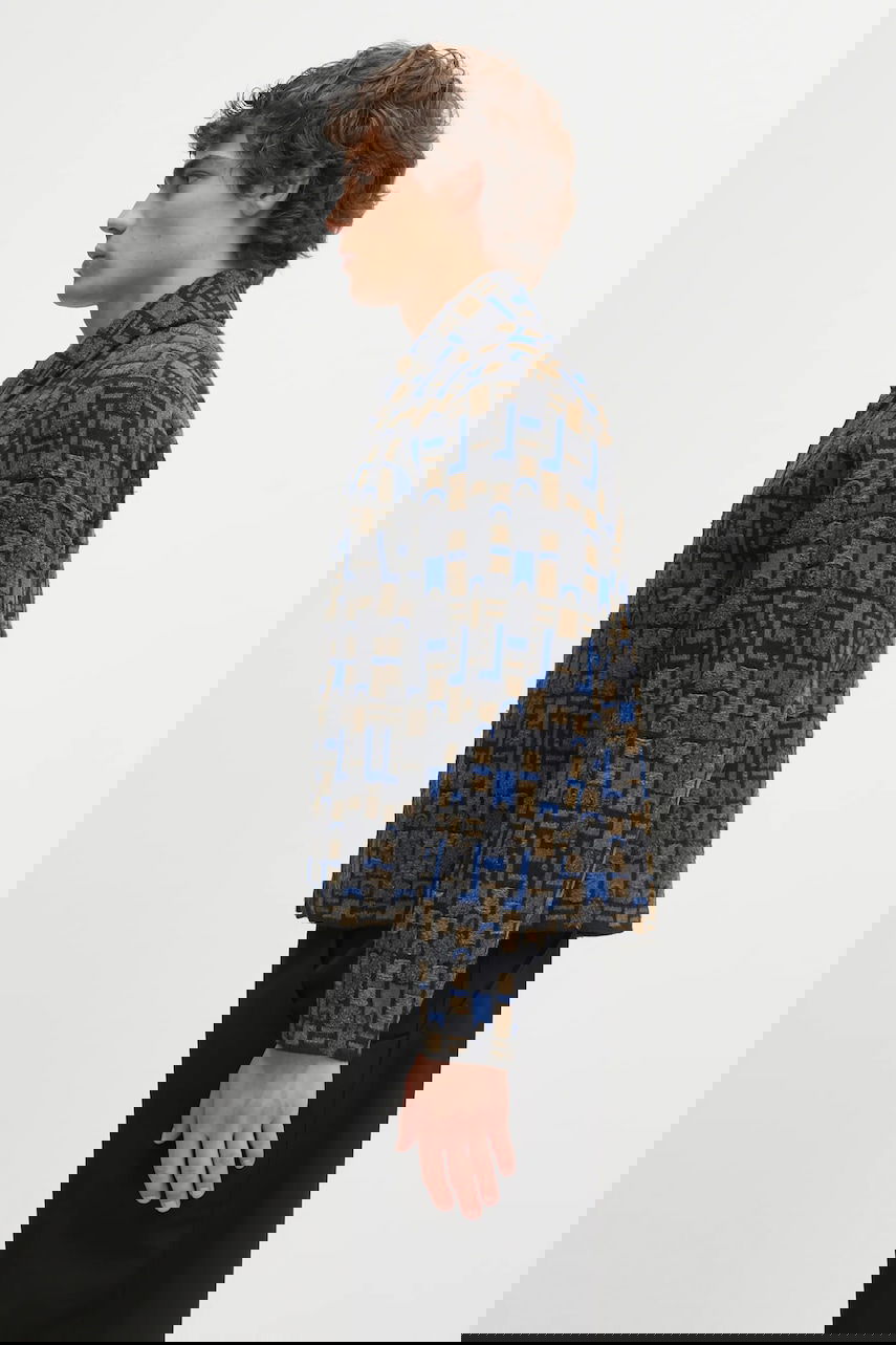 Пуловер ADER ERROR Textured Geometric Knit Cardigan Многоцветен | BO01FWKT0706GR, 1