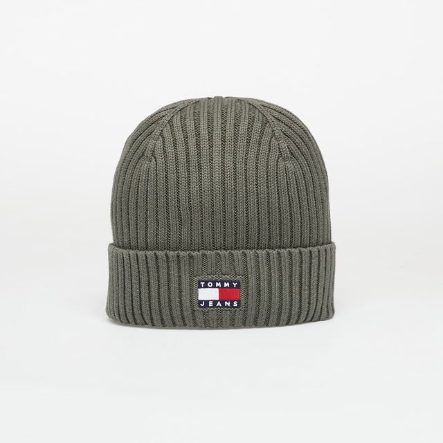 Hat Tommy Jeans Heritage Core Beanie Pewter Green Universal