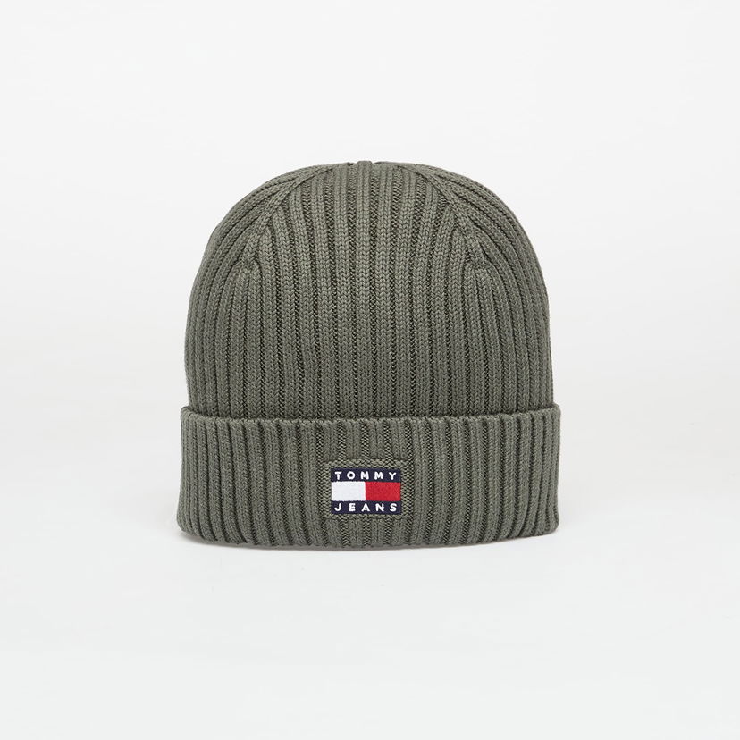 Шапка Tommy Hilfiger Hat Tommy Jeans Heritage Core Beanie Pewter Green Universal Зелено | AM0AM13669 MRH