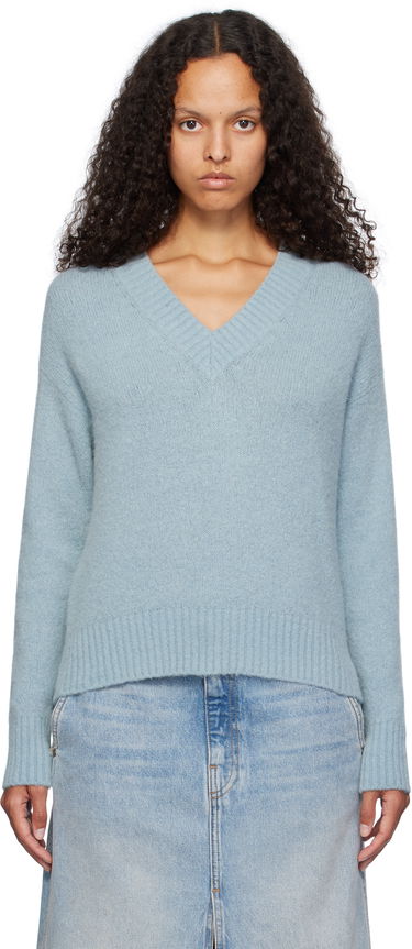 Пуловер Max Mara Weekend Max Mara Visita V-Neck Sweater Синьо | 2425366102600 MM12053, 0