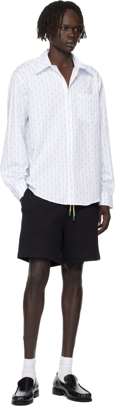 Риза Casablanca Casablanca Monogram Oxford Shirt Бяло | MPF25-SH-155-01, 3