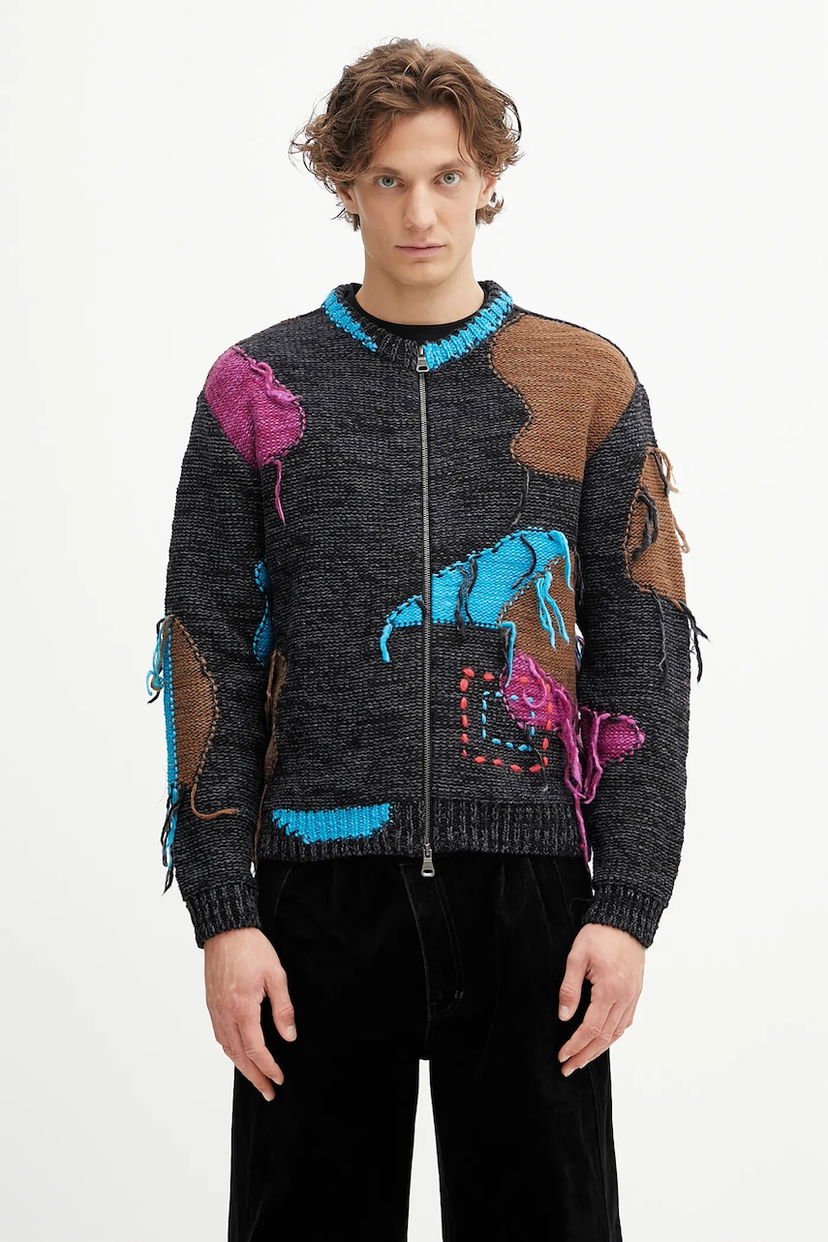 Пуловер Andersson Bell Andersson Bell Intarisa Zip-Up Crewneck Cardigan Многоцветен | atb1333u